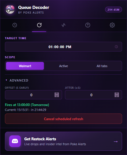 Refresh scheduler